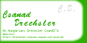 csanad drechsler business card